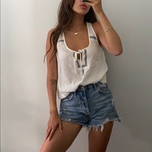 Embroidered tank top
